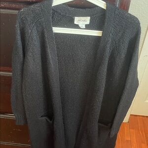 Monki Charcoal Open-Front Cardigan